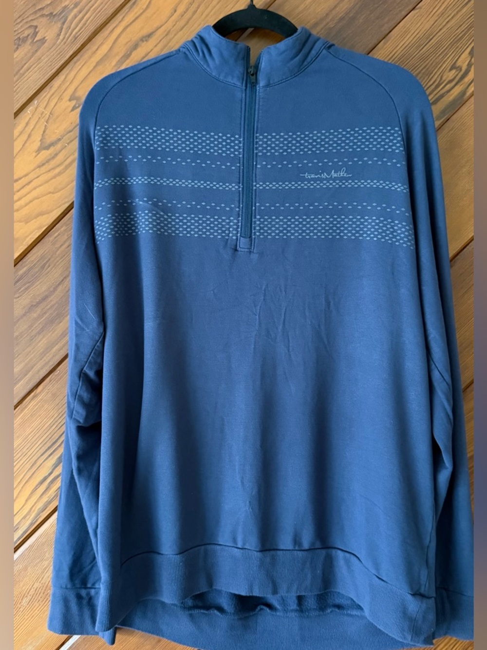 TravisMathew Golf Quarter Zip Pullover Men’s Large Navy Performance